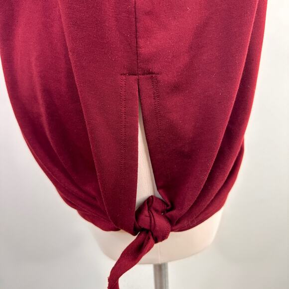 Torrid Active Maroon Long Sleeve Side Tie Soft Blouse Size 0 / 12 / Large - Picture 5 of 7